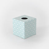 Tissue Box Cover wooden Sky Blue Art Deco