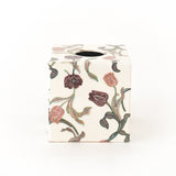 Tissue Box Cover wooden Beige Tulips