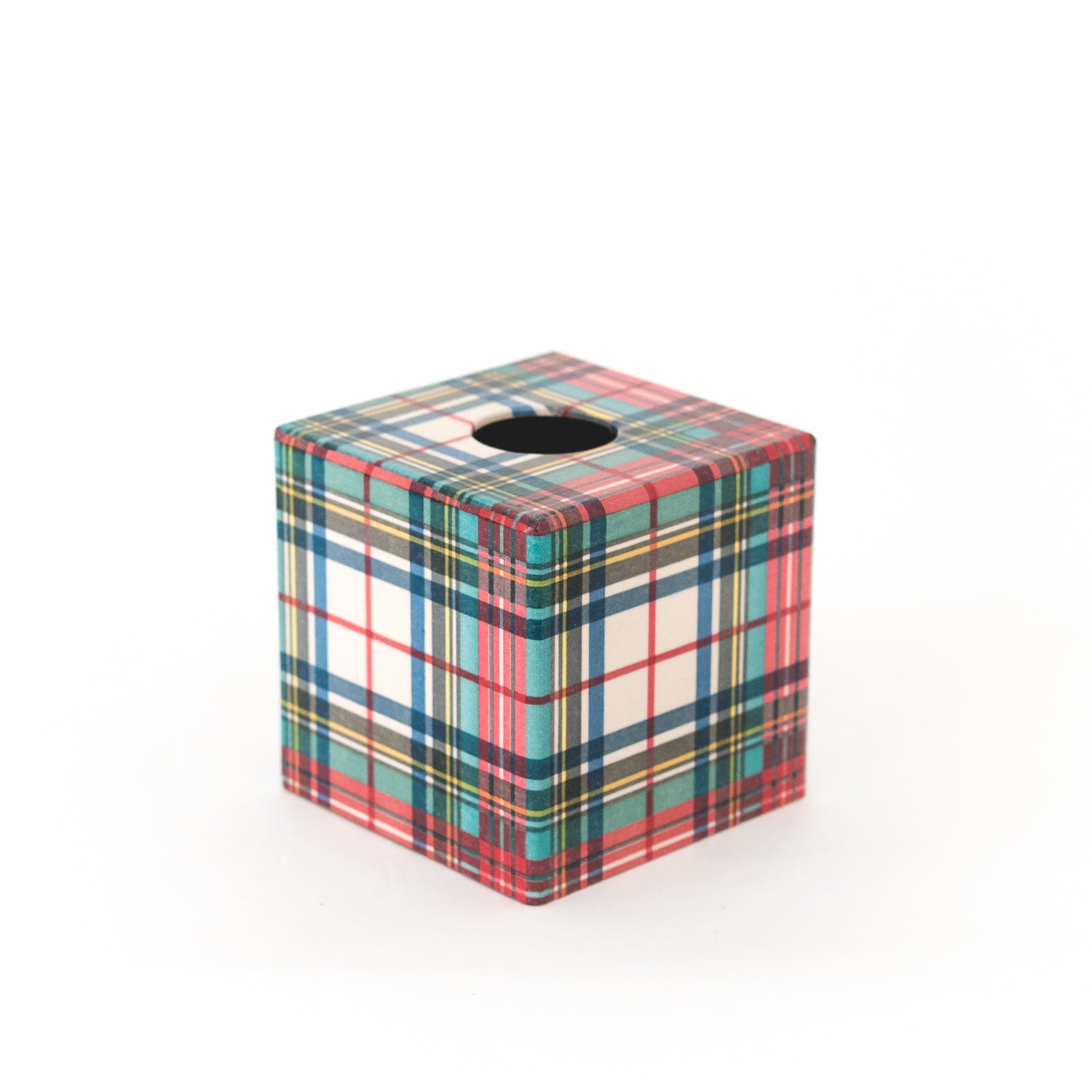 Tissue Box Wooden Cover Tartan Dress Stewart