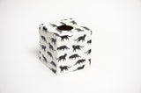 Black Cat Waste paper bin and Tissue Box Cover matching set