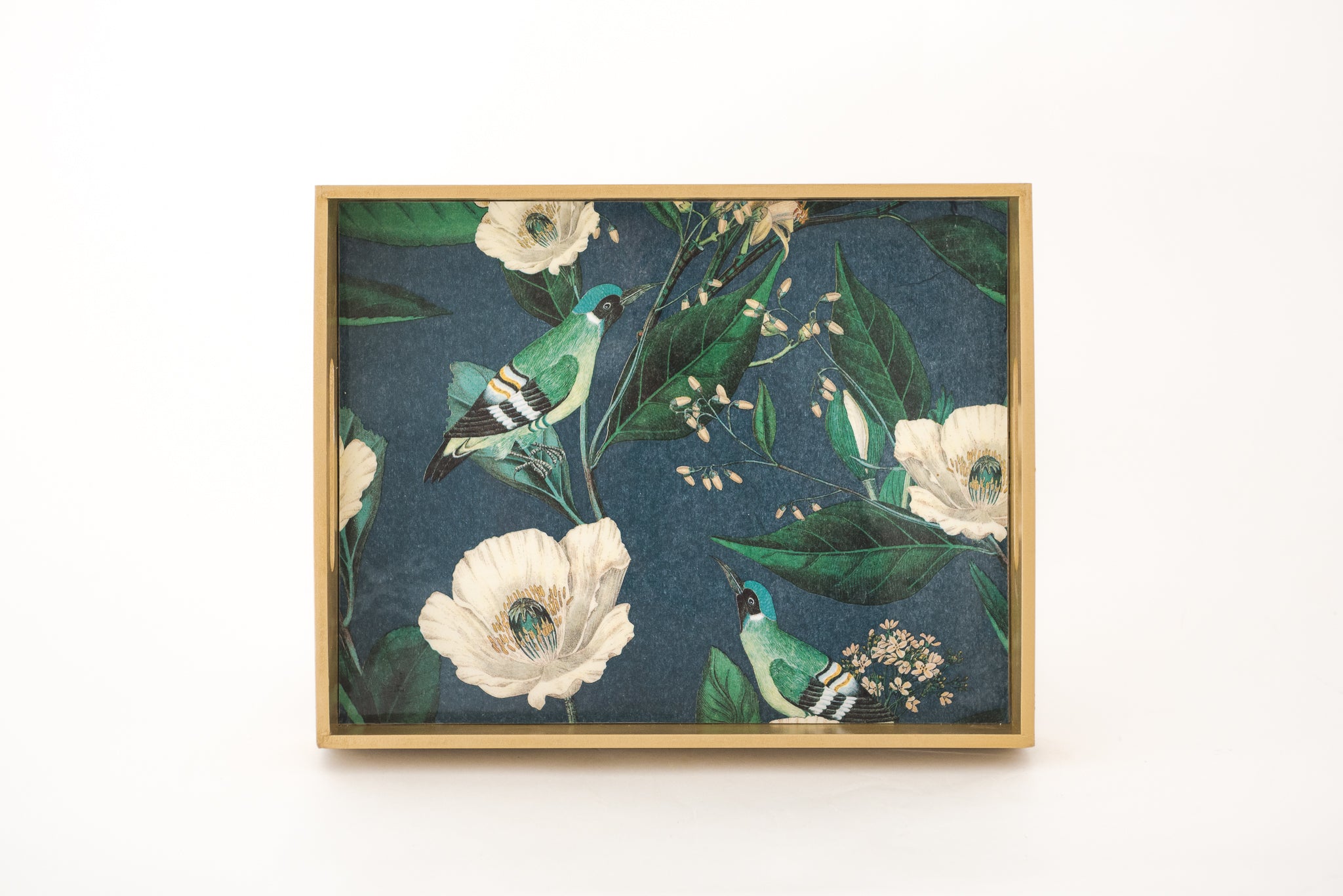 Wooden Serving Tray Blue Jay