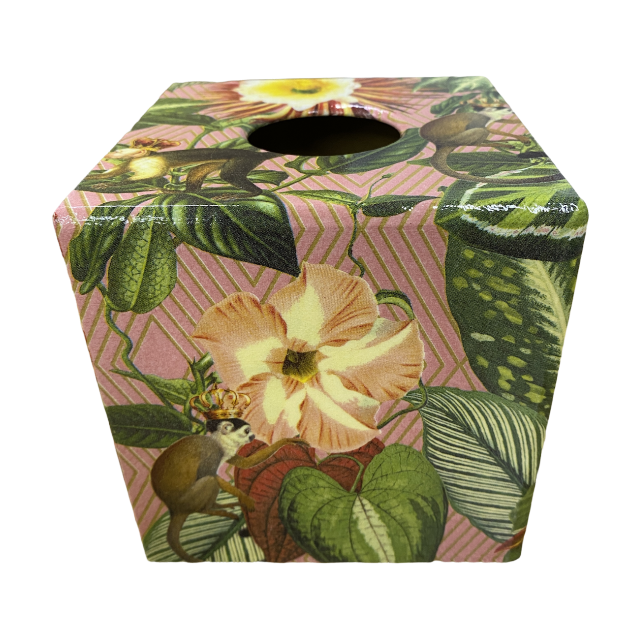 Tissue Box Cover wooden Royal Monkey