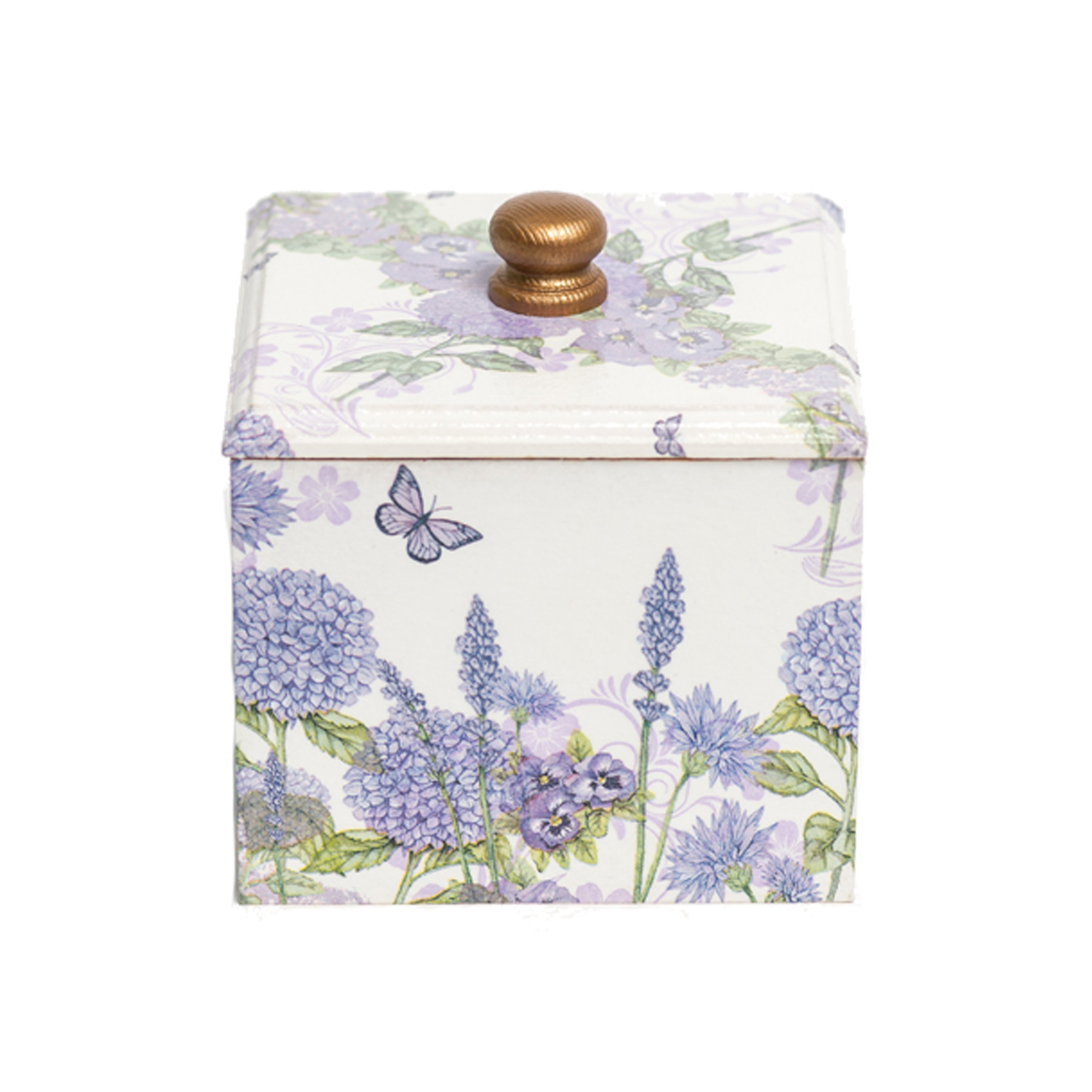 Wild Flower Lilac Trinket Box - Handmade