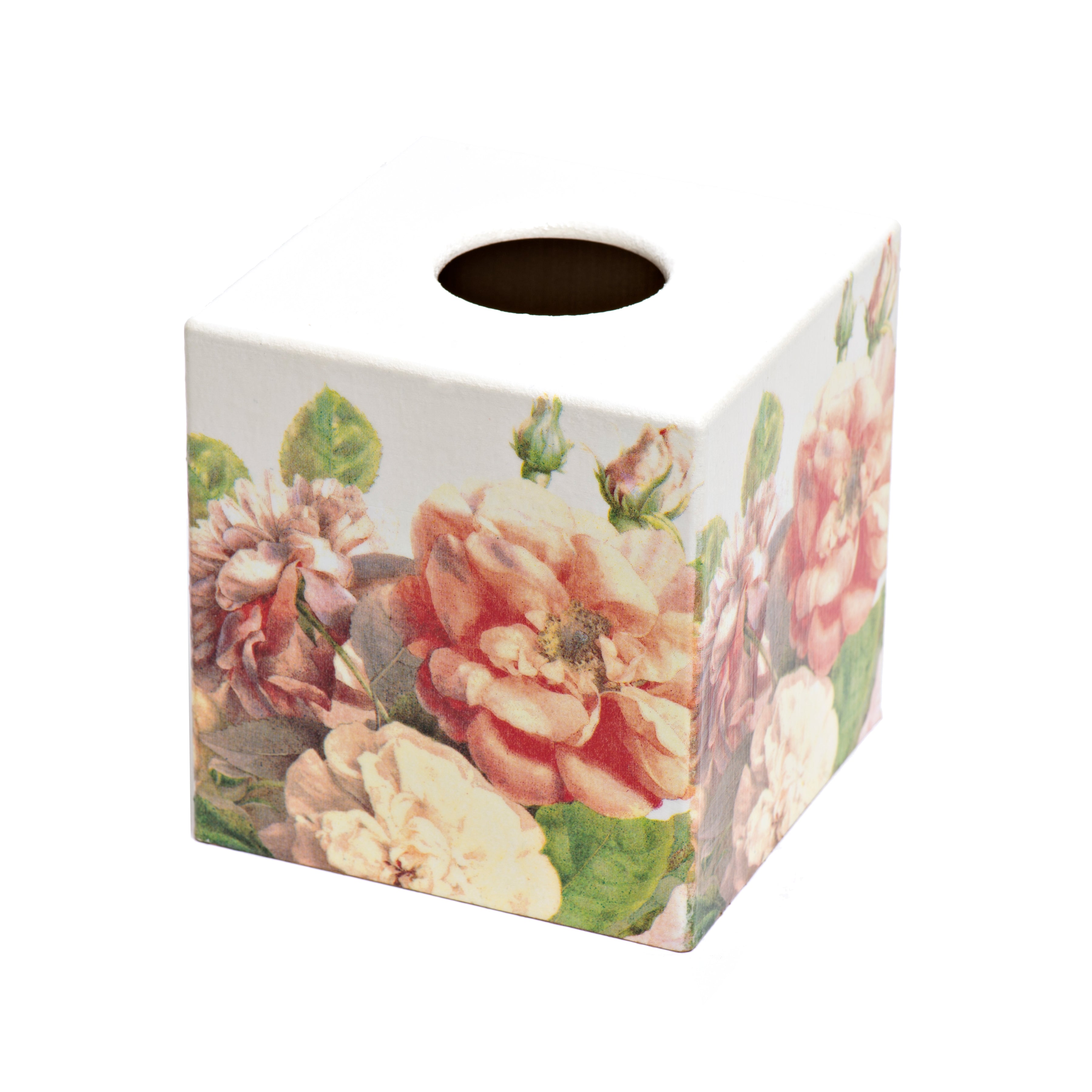 English Rose Tissue Box Cover - Handmade