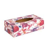 Purple Leaf wooden rectangular tissue box cover