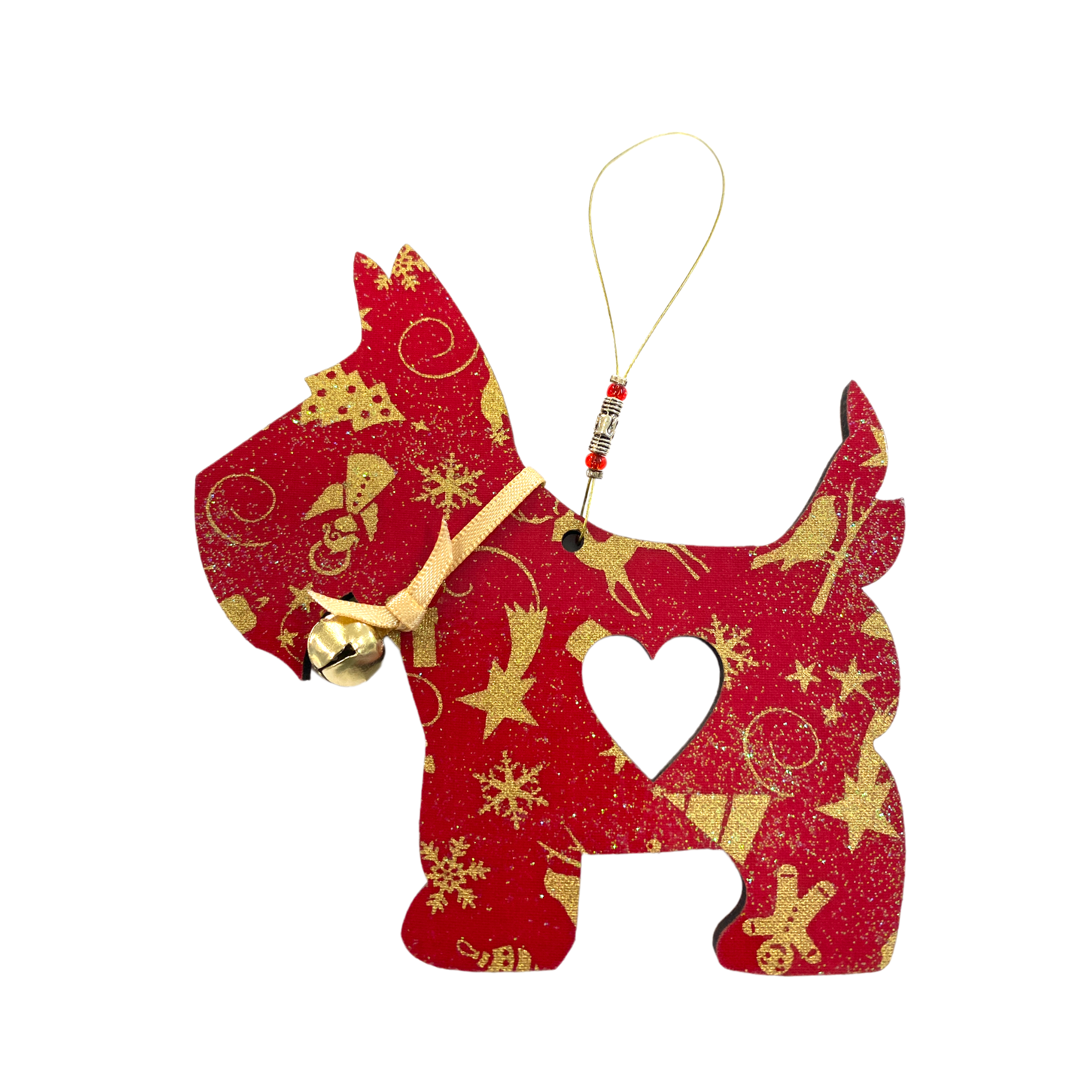 Christmas Tree Decoration Red Scotty Dog