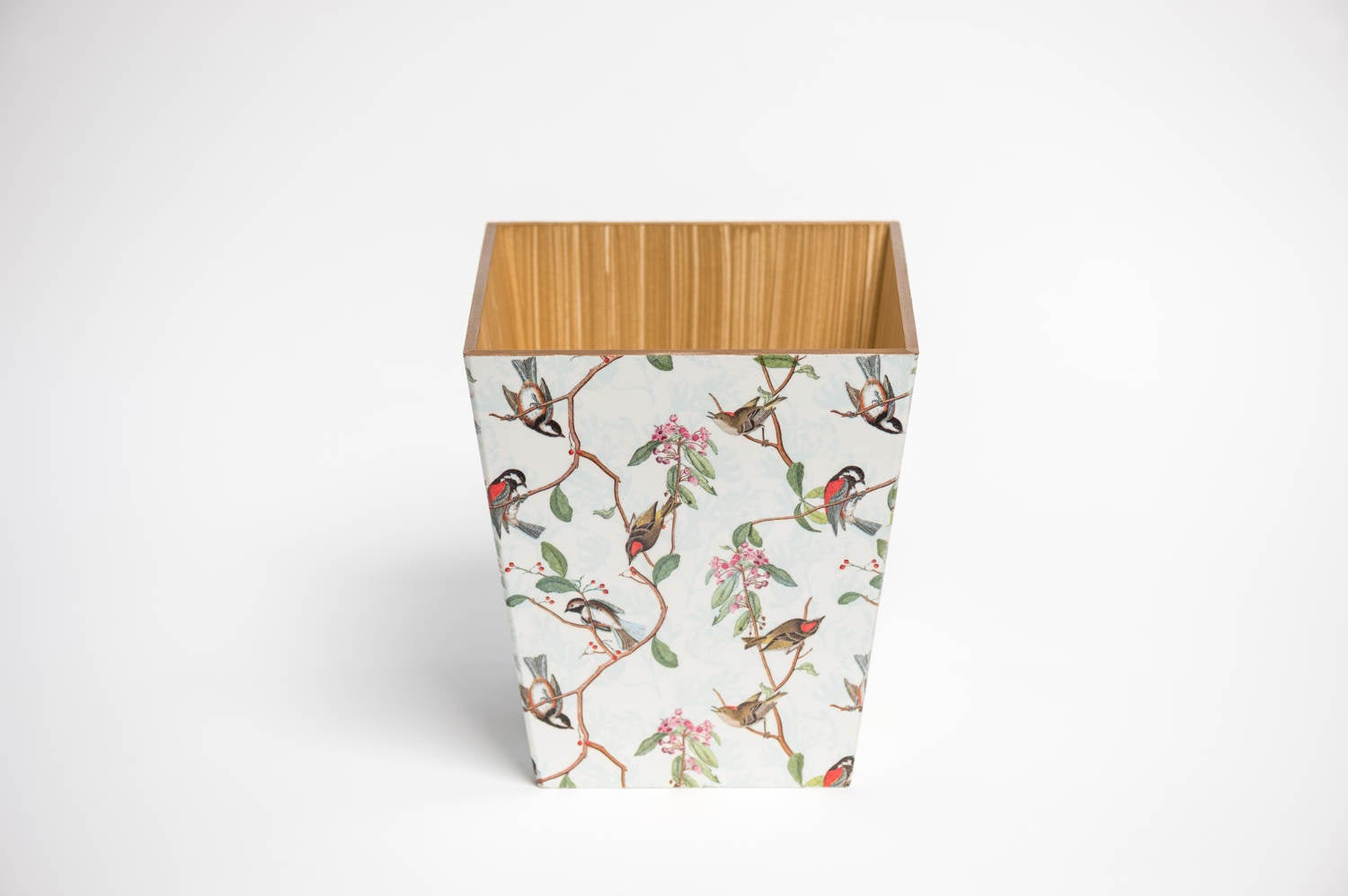 Birdsong Waste Paper Bin - Handmade