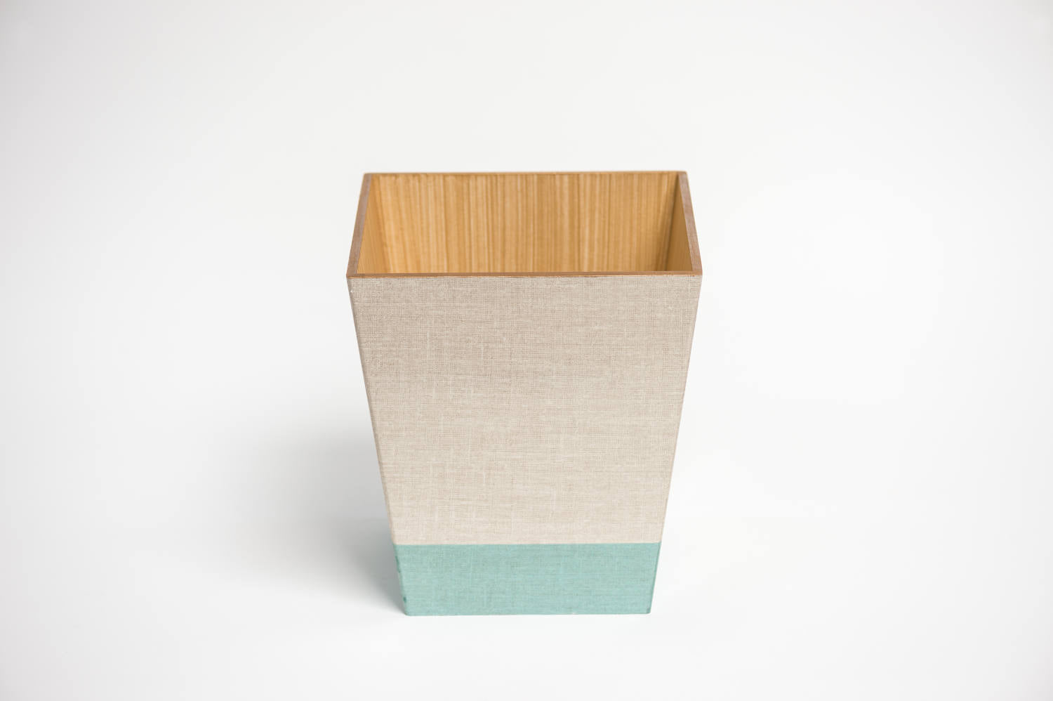 Waste Paper Bin Hessian Aqua/Grey/Taupe/Orange/Green