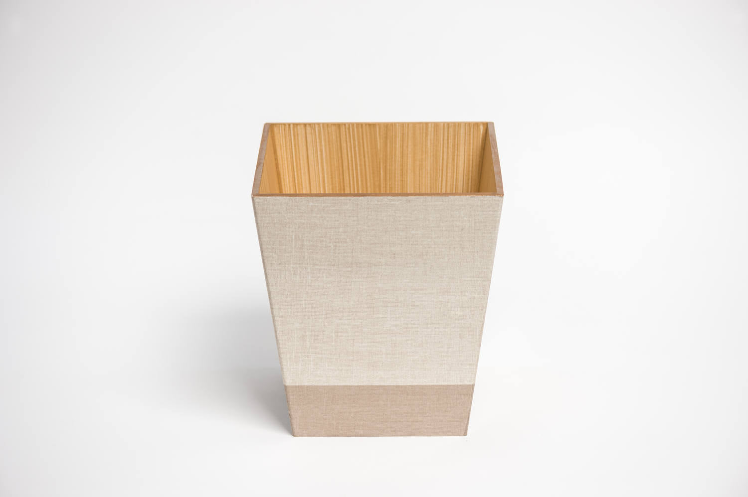 Hessian Taupe Waste Paper Bin