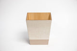 Hessian Taupe Waste Paper Bin