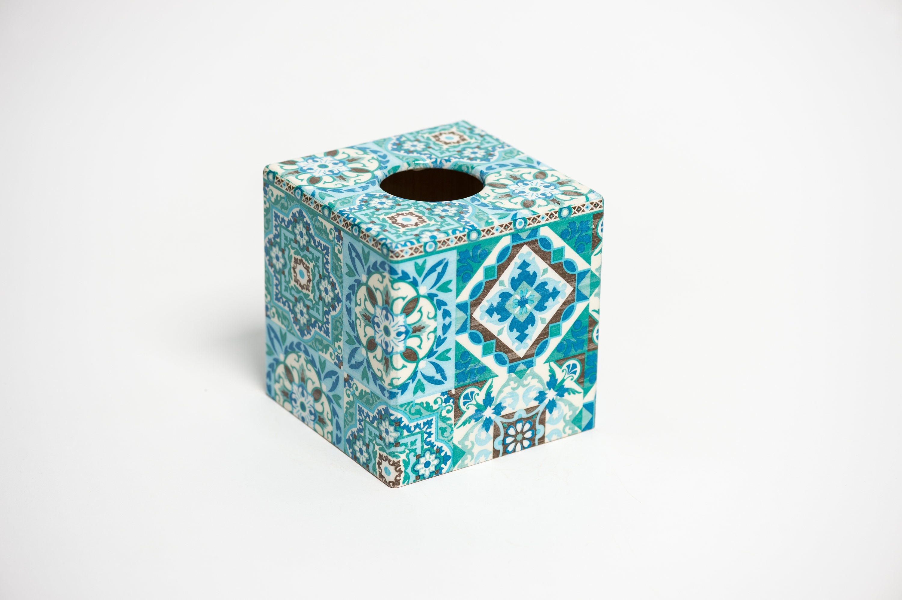 Blue Moroccan Tiles Waste Paper Bin