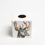 Stag Rainbow Tissue Box Cover - Handmade