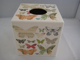 Butterfly House Tissue Box Cover - Handmade