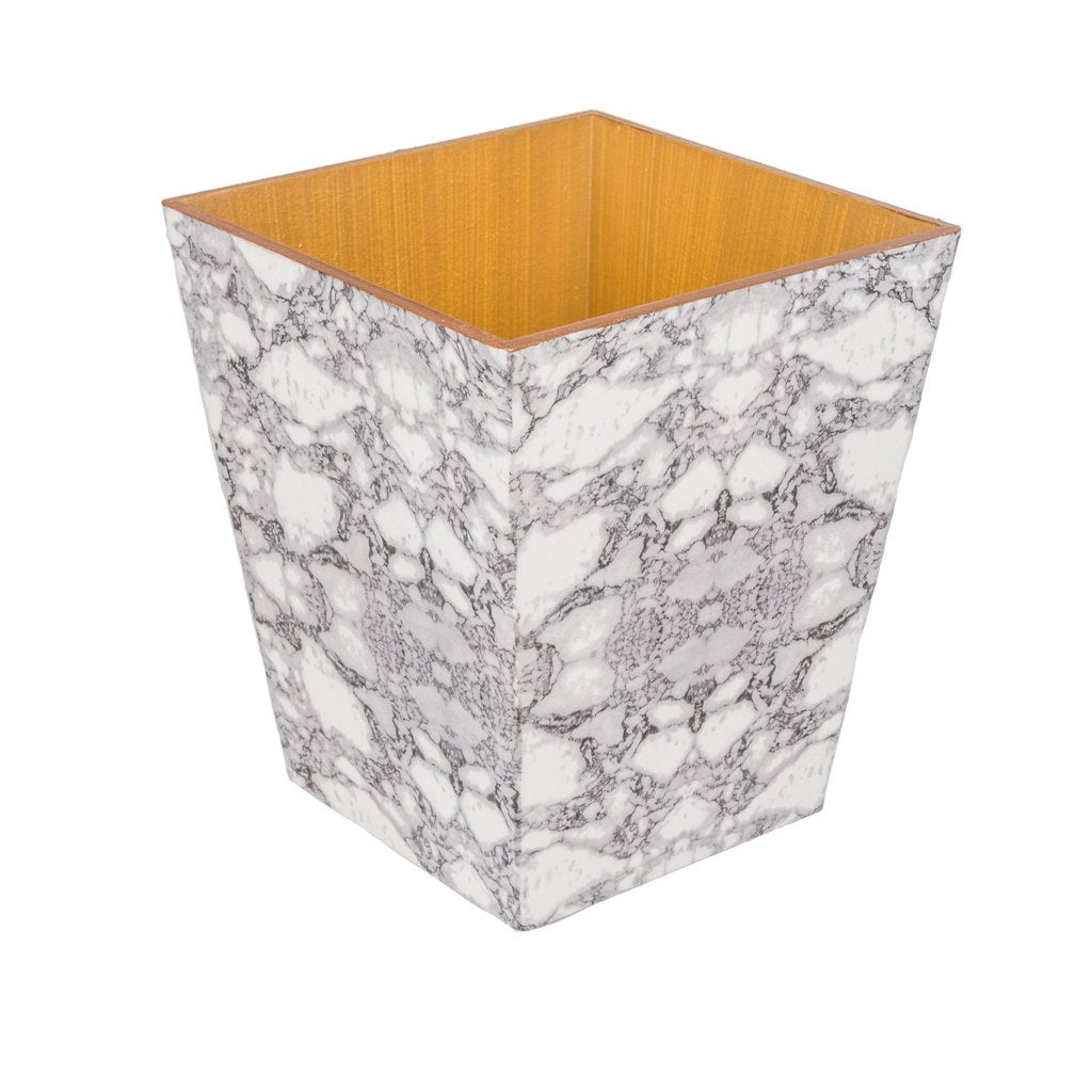 Marble Waste Paper Bin - Handmade | Crackpots