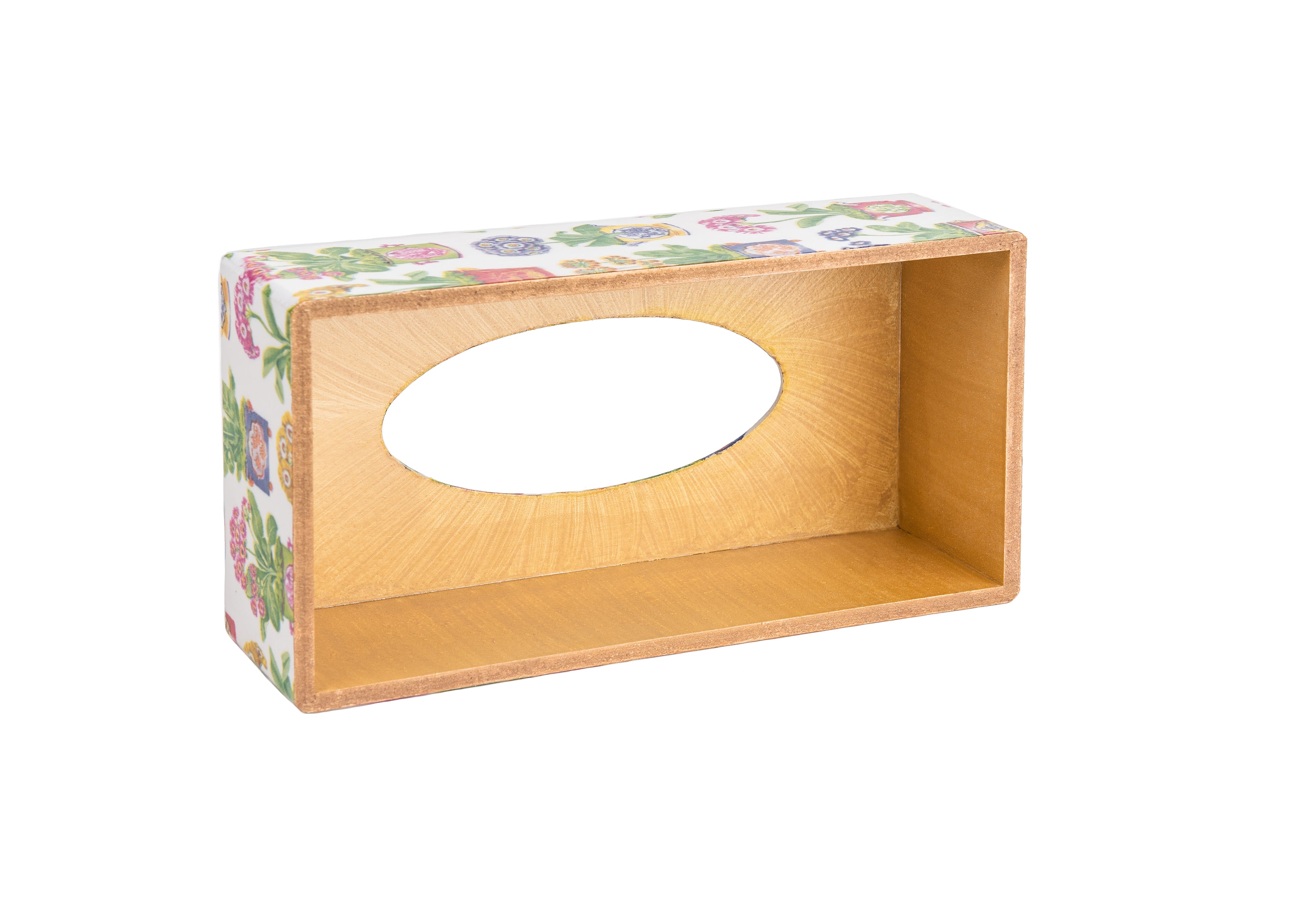 Silver Coral Rectangular Tissue Box Cover