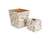 English Garden matching waste bin & tissue box