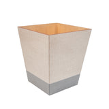 Grey Hessian wooden Tissue Box Cover & Waste Bin