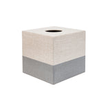 Grey Hessian wooden Tissue Box Cover & Waste Bin