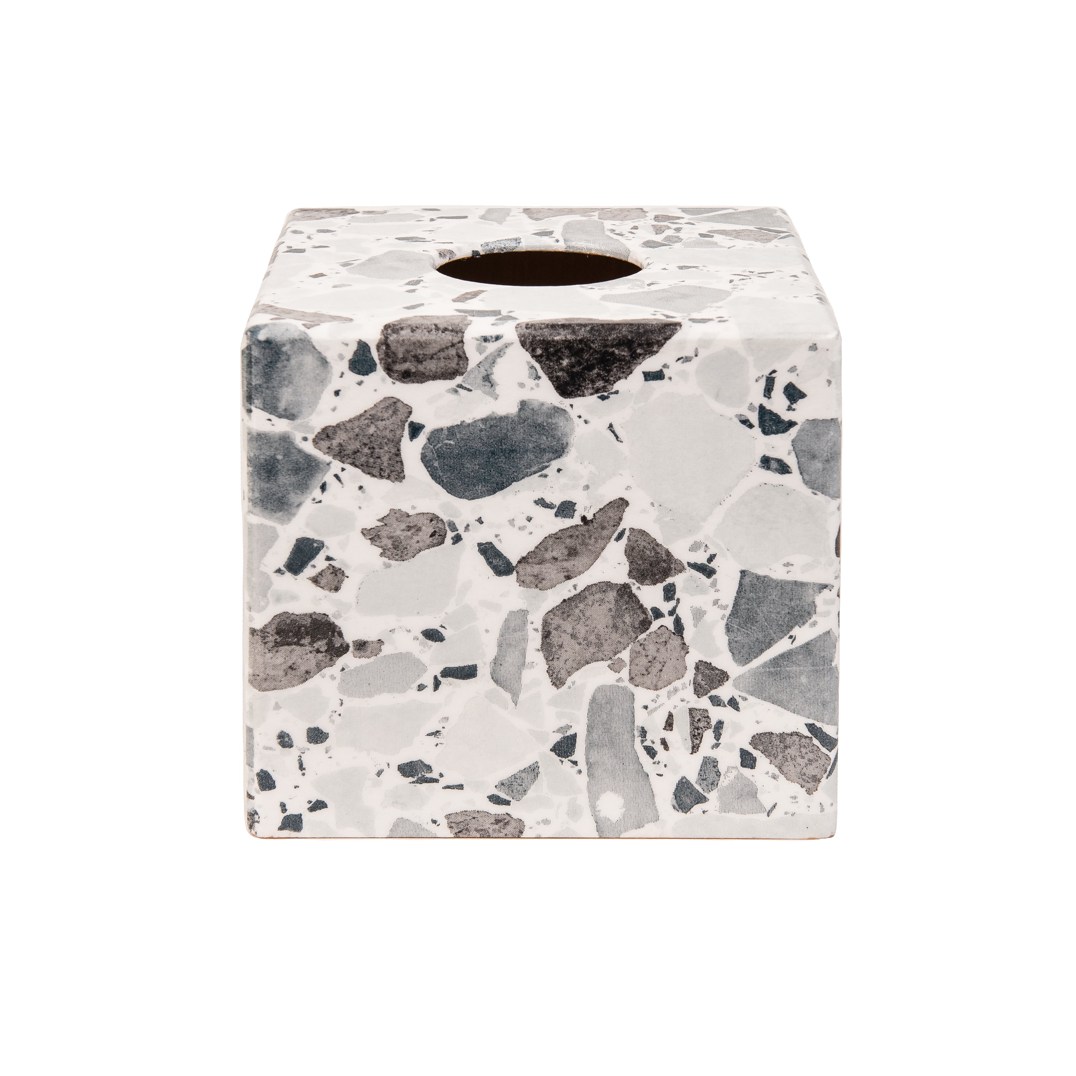 Terrazzo Grey wooden Tissue Box Cover