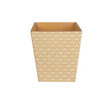 Waste Paper Bin wooden Art Deco Gold/Green/Blue/Berry