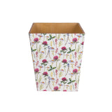 Pink Clover wooden Waste Paper Bin