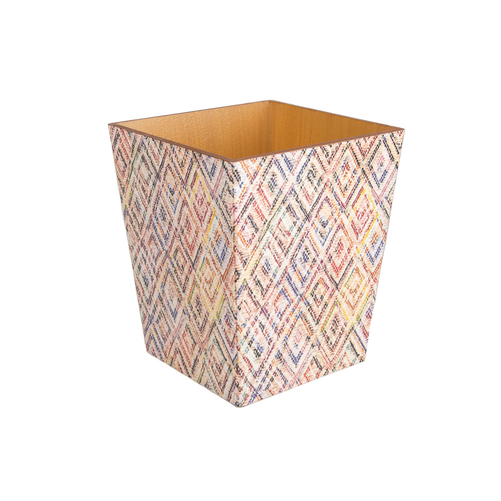 Diamond Rainbow wooden Waste Paper Bin