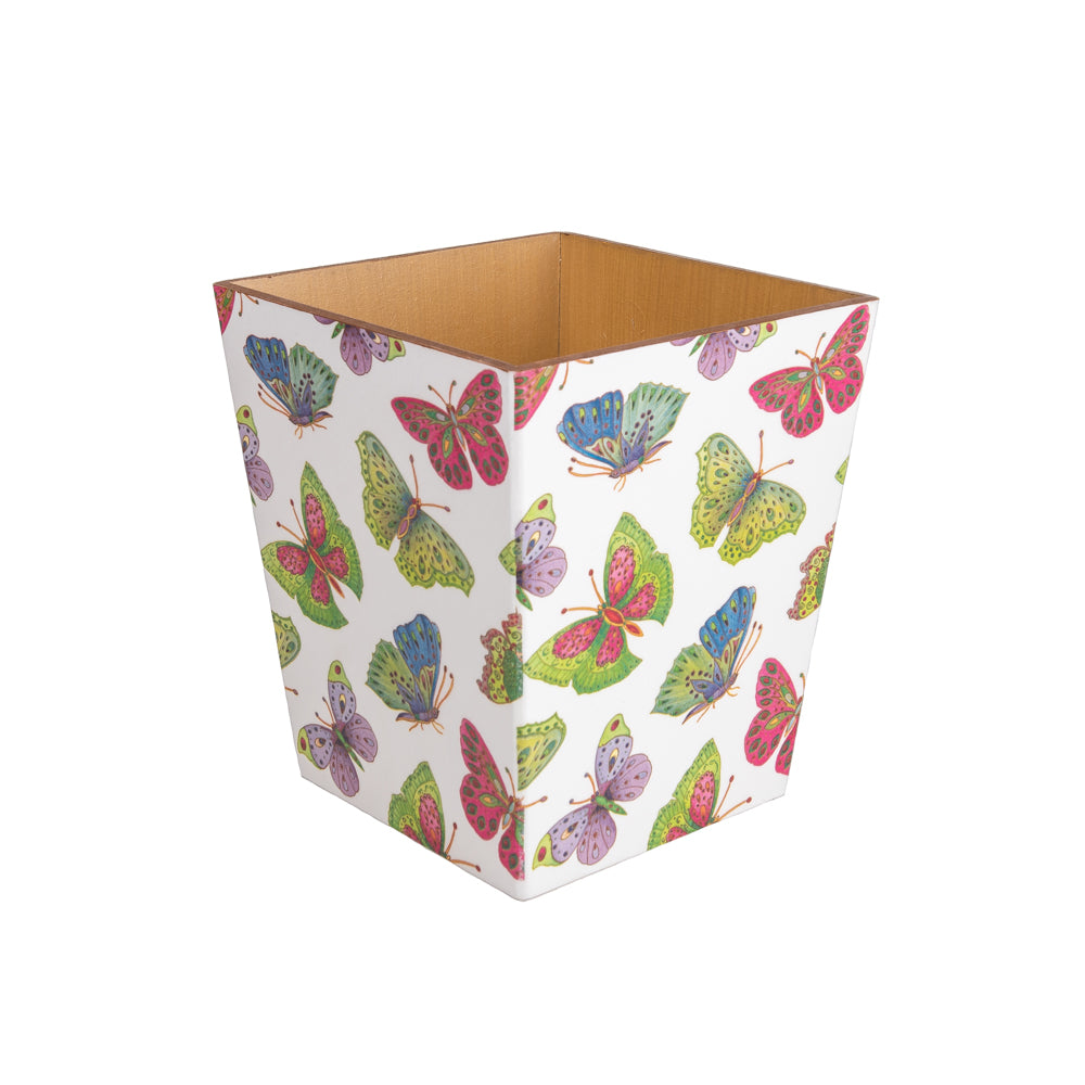 Butterflies wooden Waste Paper Bin