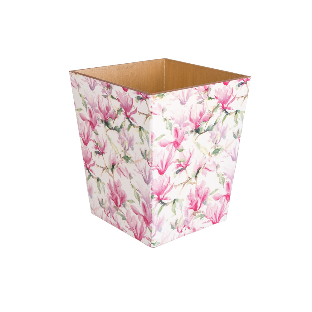 Pink Magnolia Waste Paper Bin