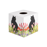 Cat Garden wooden tissue box cover