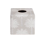 White Palm wooden tissue box cover